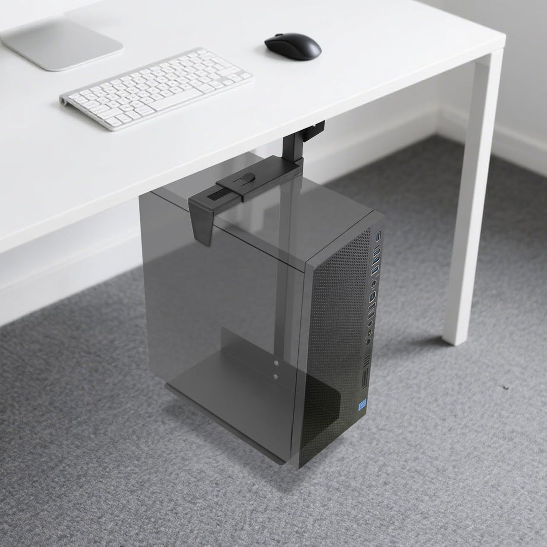 WooDerson Hängende Computer-Host-Halterung, Kaltwalzstahl Computer Aufhängung Halter, Desktop-Host-B