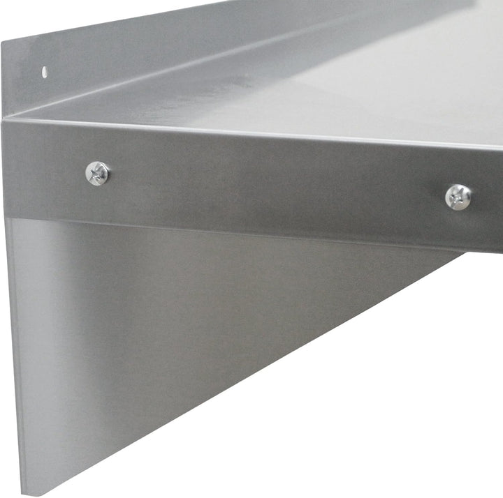 KuKoo Gastronomie Edelstahl Wandregal Küchenregal Edelstahlregal mit Gratis 2 x Mikrofasertuch 900mm
