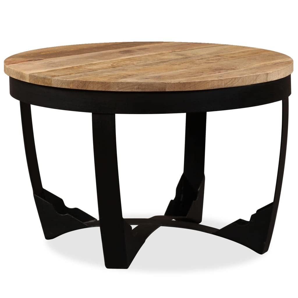 vidaXL Couchtisch Massivholz Kaffeetisch Wohnzimmertisch Beistelltisch Sofatisch Rund Tisch Wohnzimm