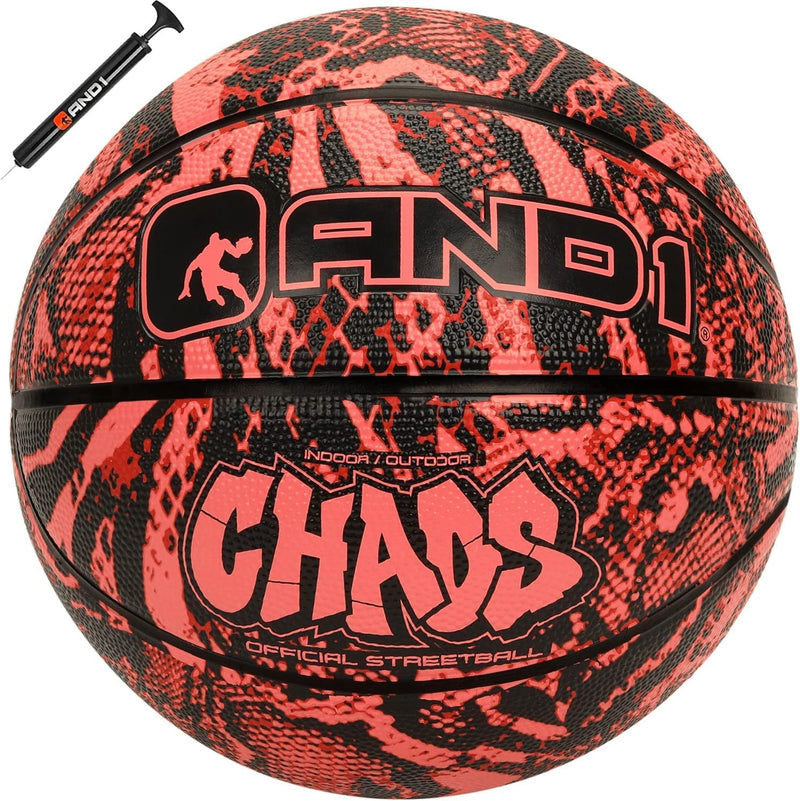 AND1 Chaos Basketball: Offizielle Regulierung Grösse 7 (74,9 cm) Gummi - Deep Channel Construction S