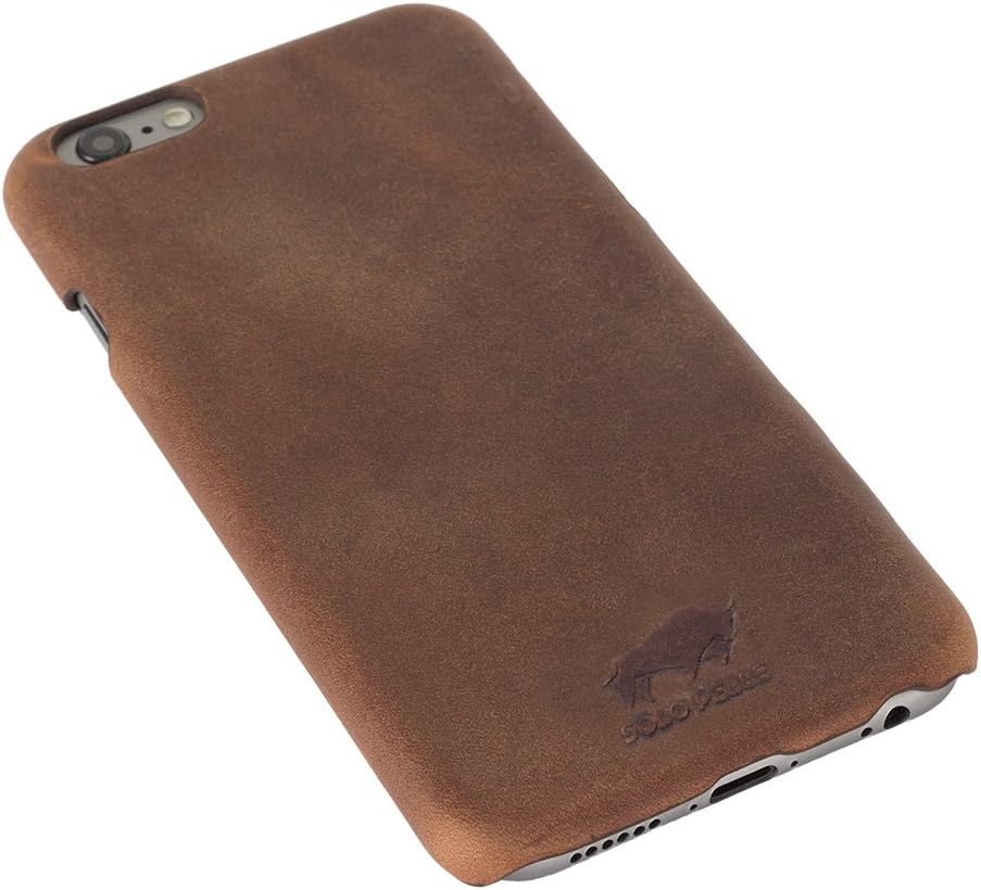 Solo Pelle iPhone 6 Plus / 6S Plus Ledertasche Backcover Ultra Slim Vintage Braun, Vintage Braun