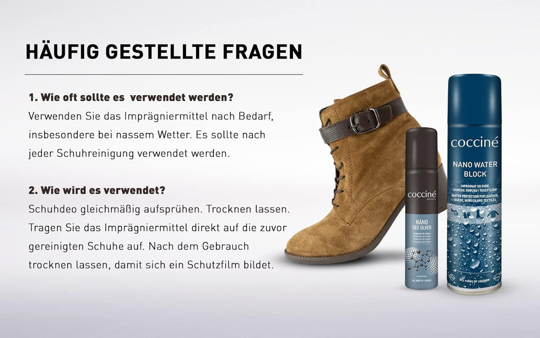 Cocciné - Nano Water Block, 400 ml, Imprägnierspray Schuhe, Imprägnol Universal Imprägnierspray für