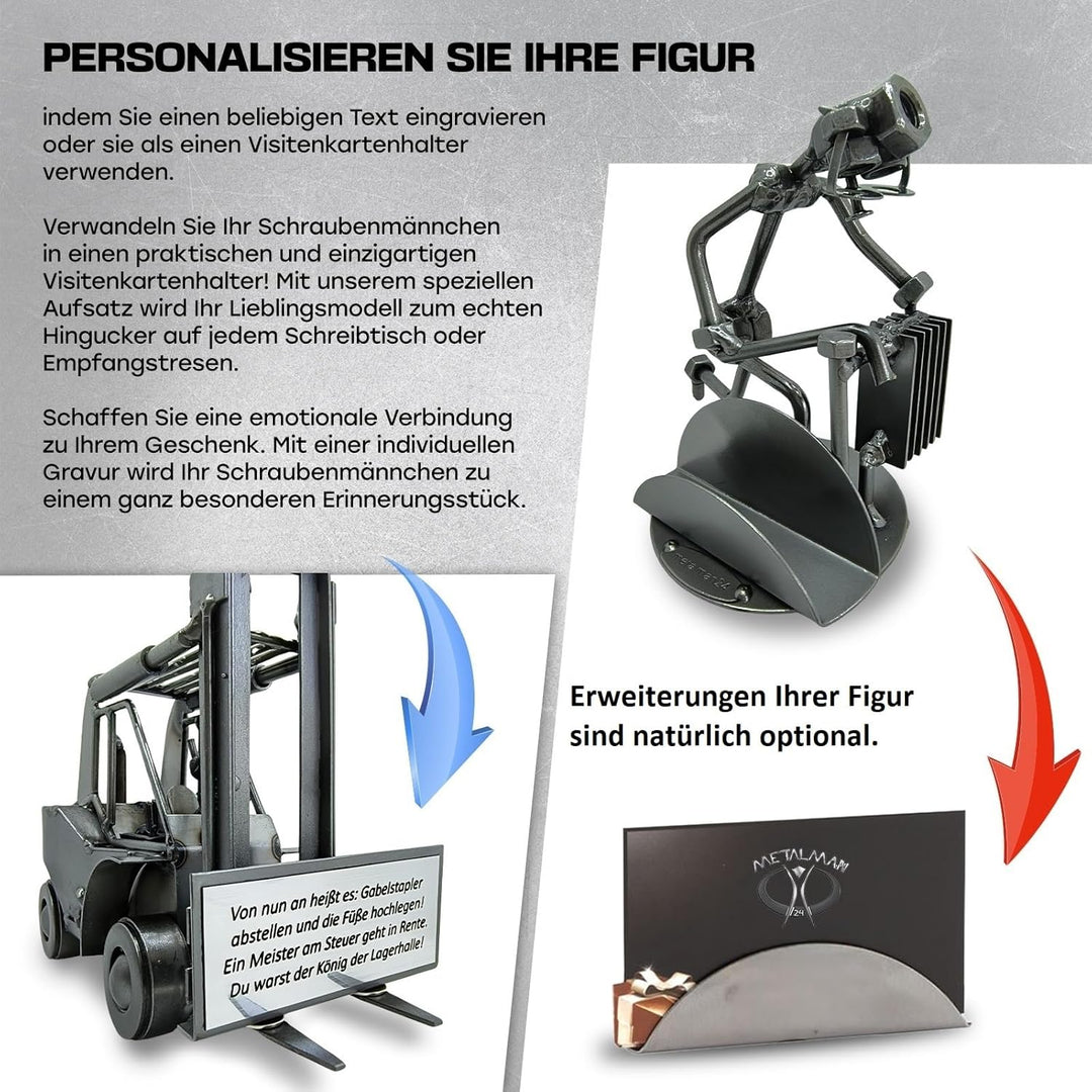 metalman24 Schraubenmännchen Lehrerin mit Schüler I Handarbeit I Geschenkidee I Metallfigur I Metall