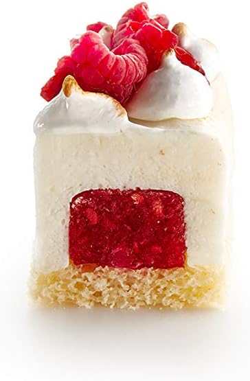 Lékué Backform für Mini-Mousse-Gebäck, Silikon, rot Rechteckig, Rechteckig