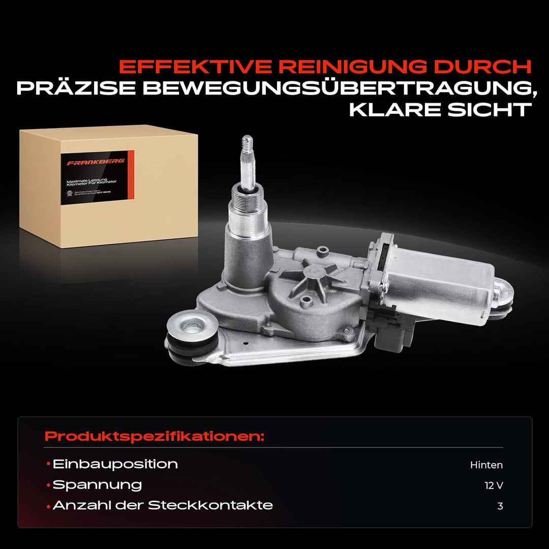 Frankberg Wischermotor Hinten Kompatibel mit Grand Cherokee IV WK, WK2 SUV 3.0L-6.4L 2011-2013