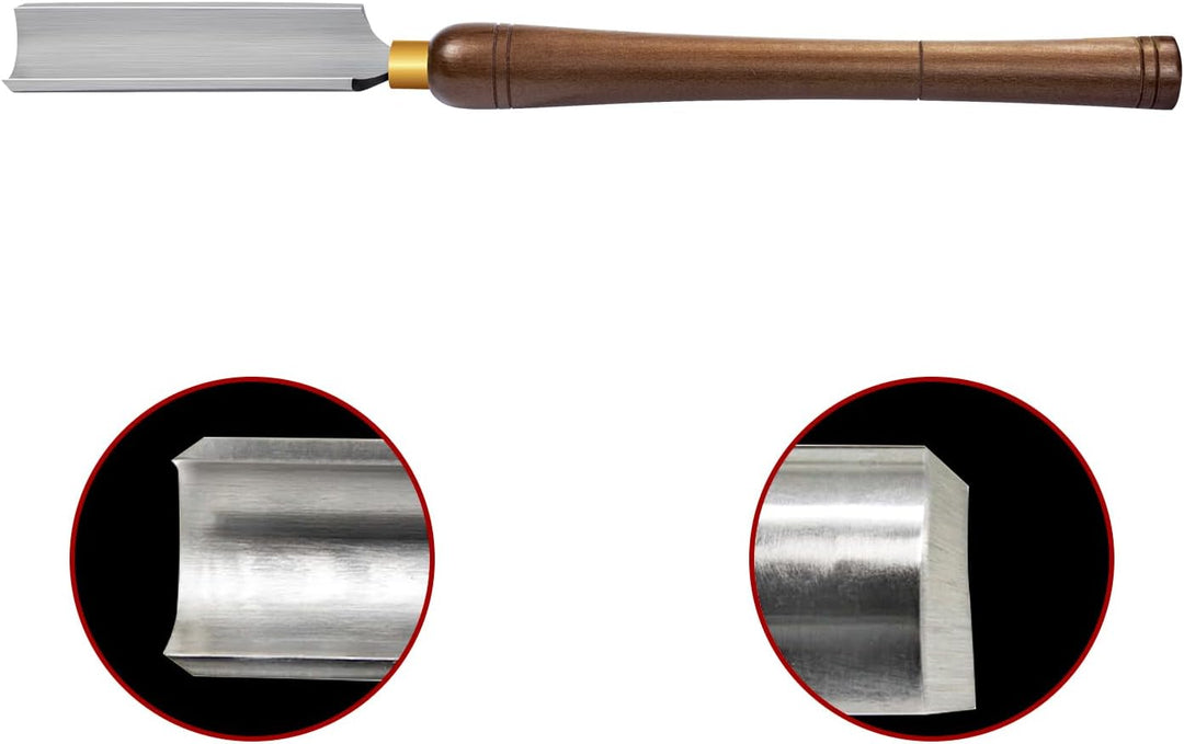 DEEFIINE Drechseleisen Set, HSS Drechselmesser im Holzkoffer, Drechselwerkzeug für Holz, 2 Zoll HSS