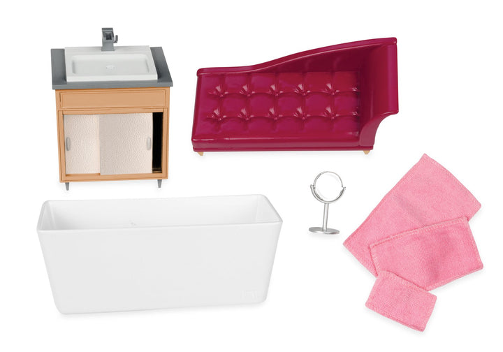 Lori LO37092Z Bathroom Set Hund Puppenhaus Badezimmer, Einzigartig, S, Bad