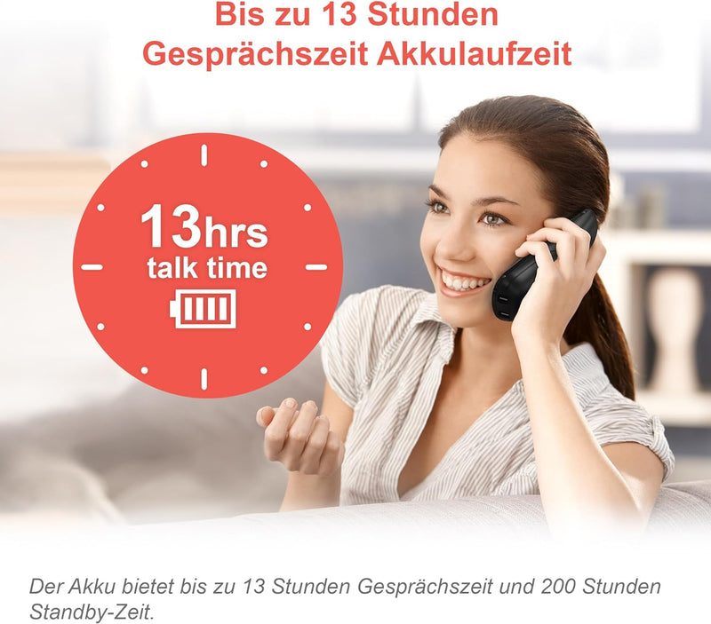 VTech CS1450 DECT Schnurloses Telefon mit Anrufbeantworter, Freisprecheinrichtung, Anrufersperre, An