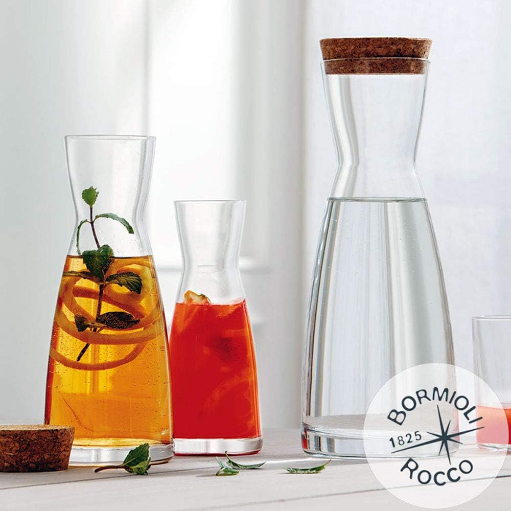 Rocco Bormioli Ypsilon Star Glass Karaffe, transparent, 1 Liter, 6 Stück