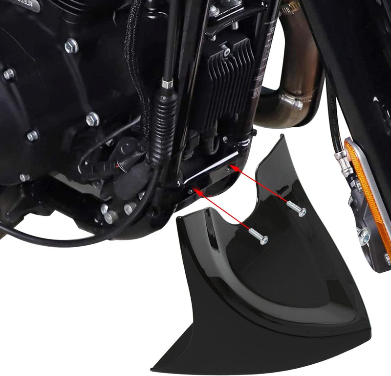 Kotflügel Vorne Spoiler für Harley Davidson Fatboy Softail Touring Glide Dyna 2004-2017, PSLER Boden