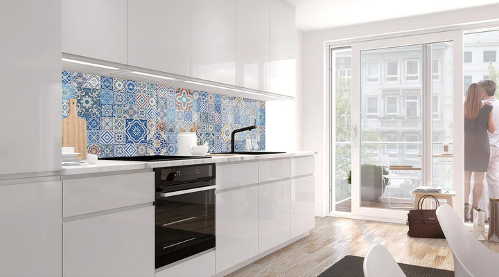 StickerProfis Küchenrückwand selbstklebend Glasoptik - MAROKKO Fliesen - 1.8mm, Versteift, alle Unte