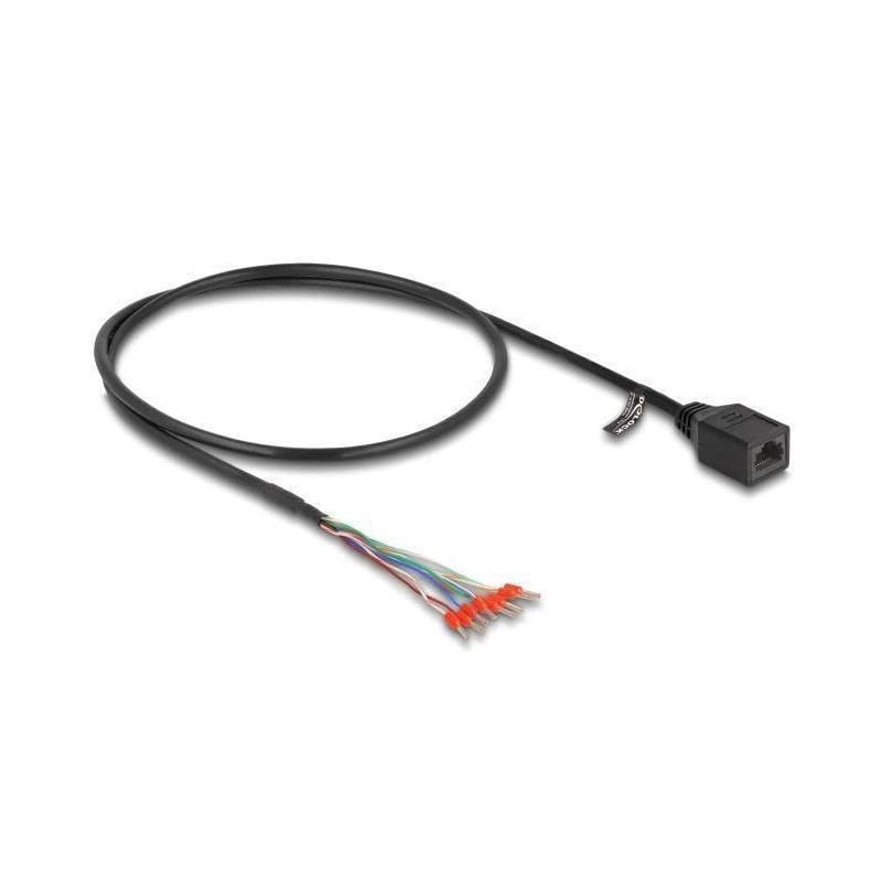 88005 - Kabel RJ45 Buchse zu Aderendhülsen Cat.5e 50 cm schwarz