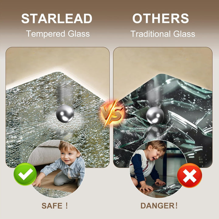 STARLEAD Badspiegel-mit-Beleuchtung 80x80 cm, LED-Bad-Spiegel-mit Bluetooth, Entfoggen, IP44 Badezim