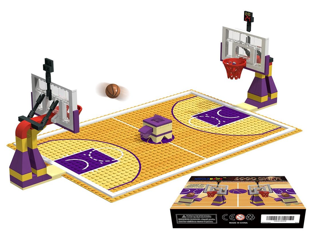 Building Block Bildung Spielzeug für Basketball Court Baseplates 5" X 10" (3-Pack) und Sets von 2 Ba