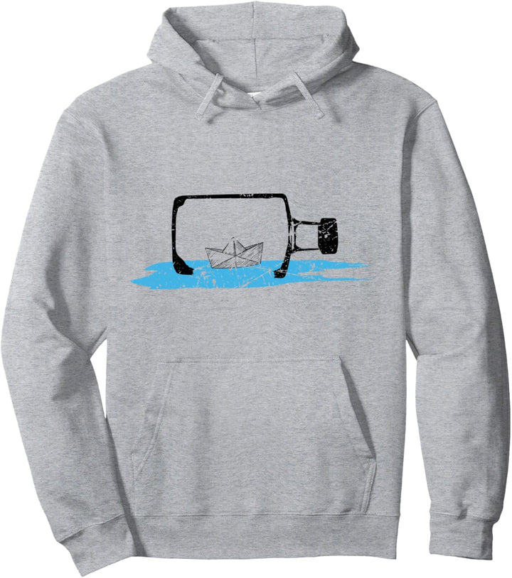 Papierschiff in Flasche Flaschenpost Meer Pullover Hoodie
