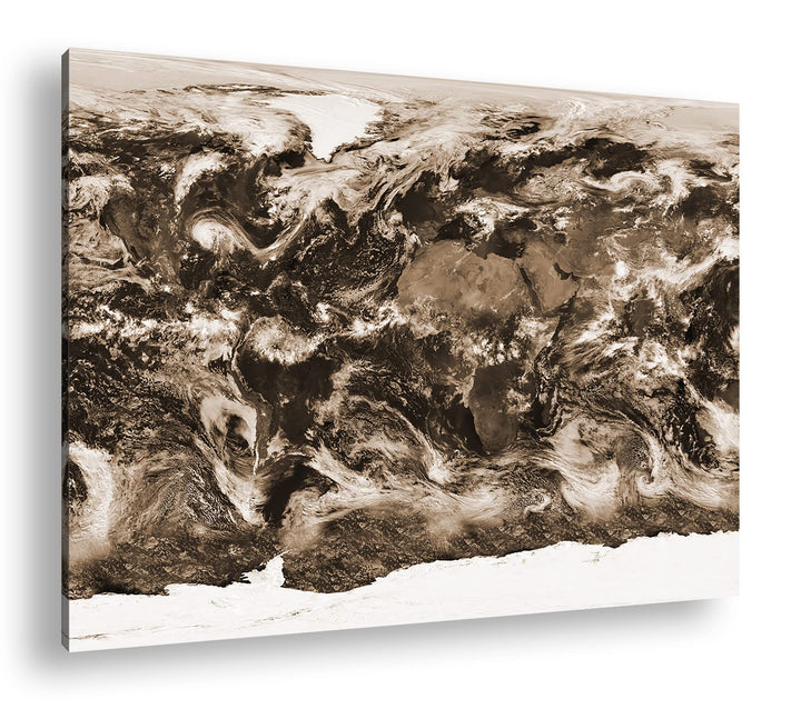 deyoli der Planeterde Format: 80x60 Effekt: Sepia als Leinwandbild, Motiv fertig gerahmt auf Echthol
