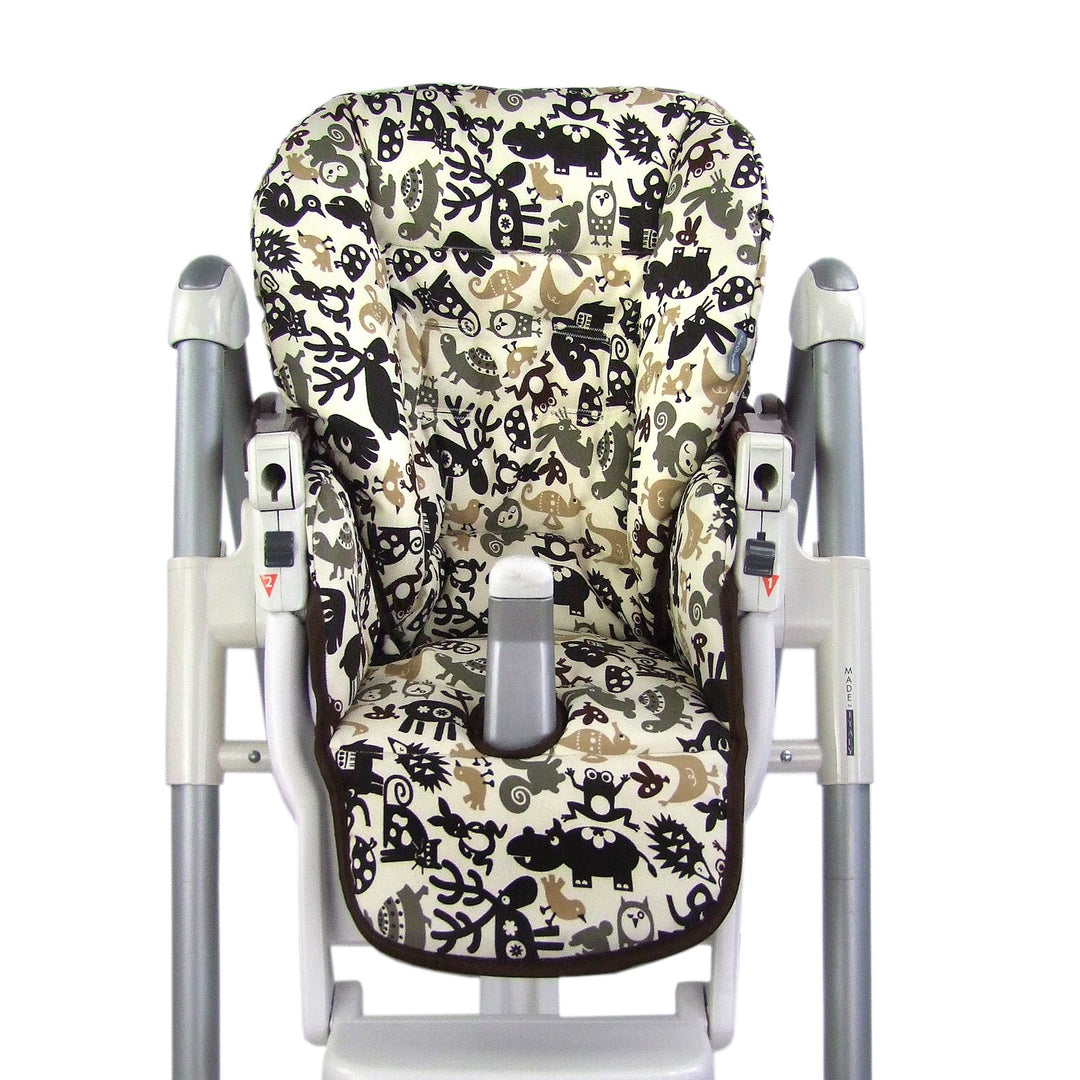 Bambiniwelt Sitzkissen Ersatzbezug für Peg Perego Prima Pappa Diner *24 FARBEN* NEU (Beige Braune Ti