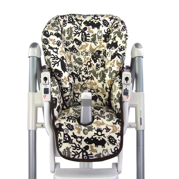 Bambiniwelt Sitzkissen Ersatzbezug für Peg Perego Prima Pappa Diner *24 FARBEN* NEU (Beige Braune Ti