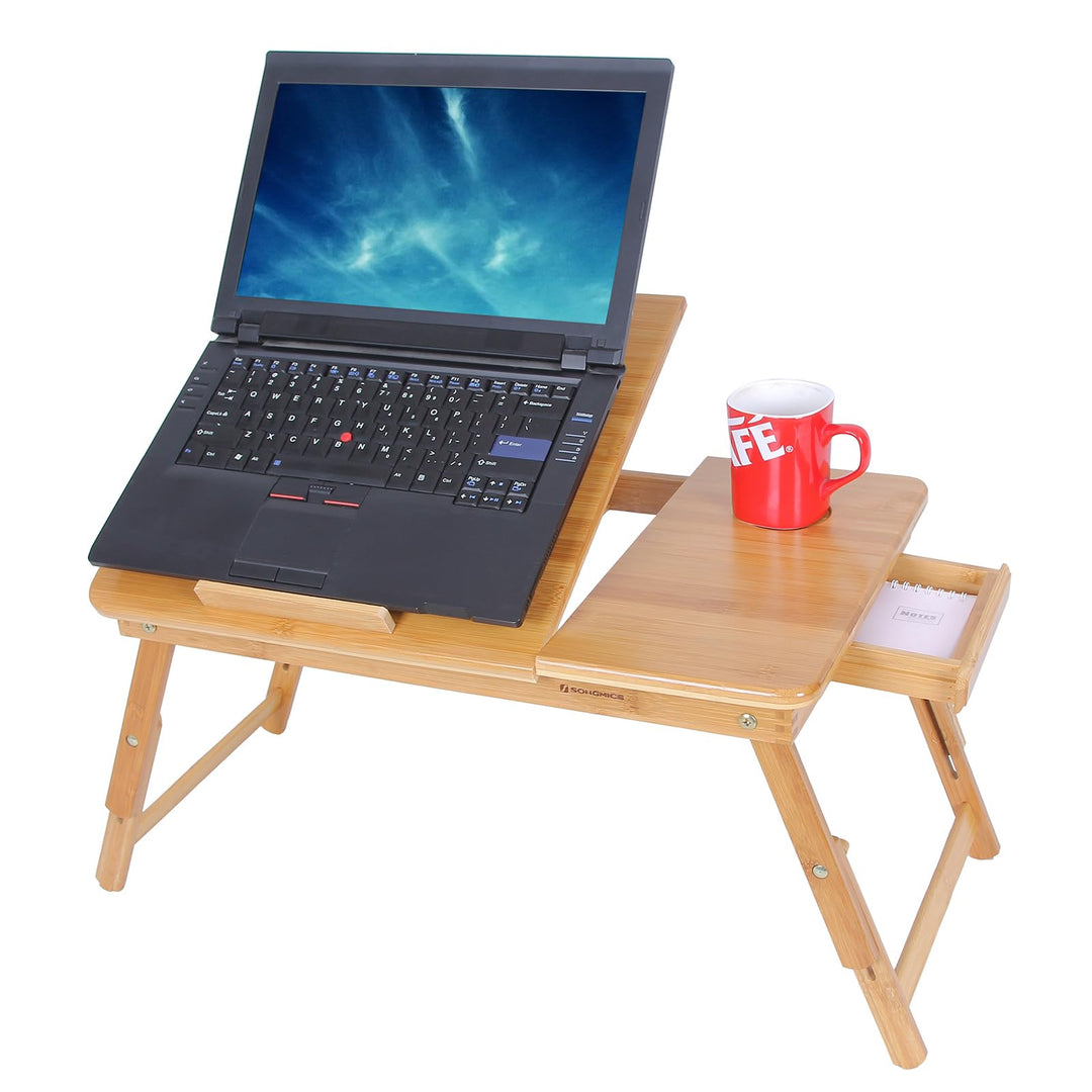 SONGMICS Laptoptisch Notebooktisch Betttisch Lapdesks für Lesen oder Frühstücks und Zeichentisch Lap