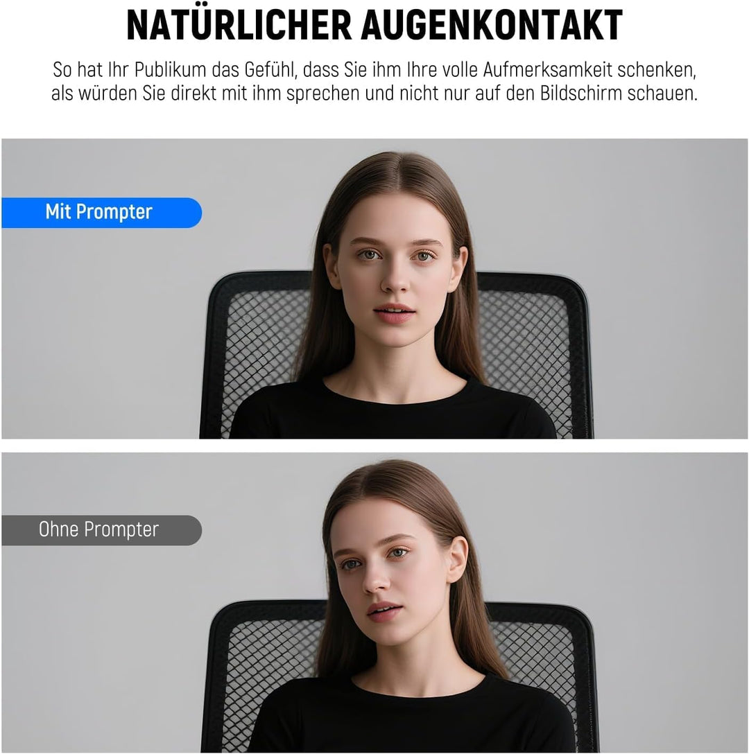 NEEWER 2 in 1 Teleprompter 11 Zoll mit Monitor für Windows MacOS, Unterstützt Bildschirmspiegelung,