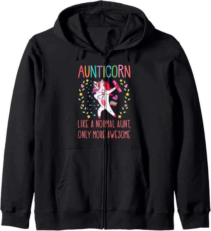 Aunticorn Like An Aunt Only Awesome Dabbing Unicorn Gift Kapuzenjacke