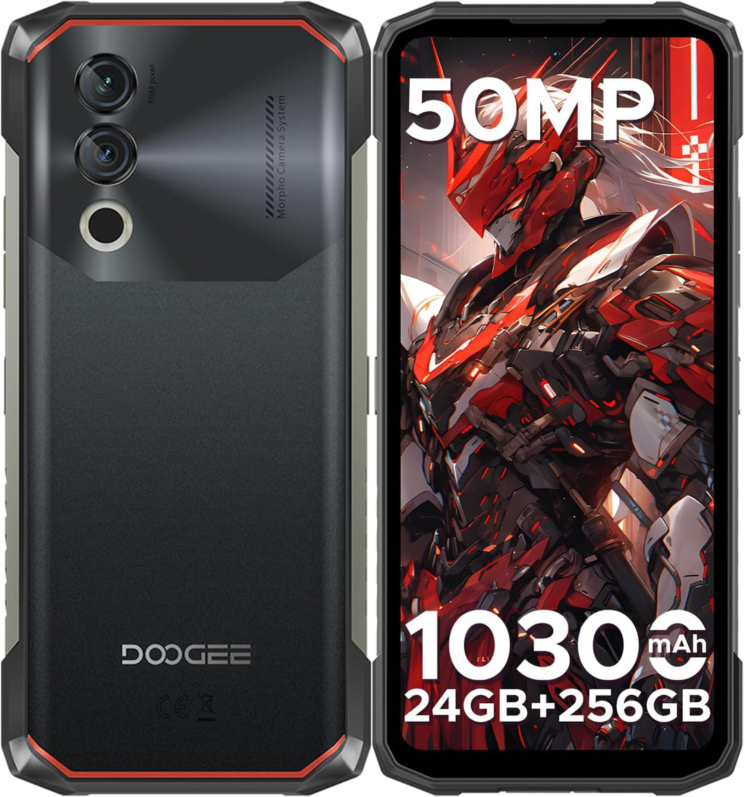 DOOGEE Blade10 Power Outdoor Handy Ohne Vertrag Android 14-10300mAh, 24GB+256GB/TF 2TB Outdoor Smart