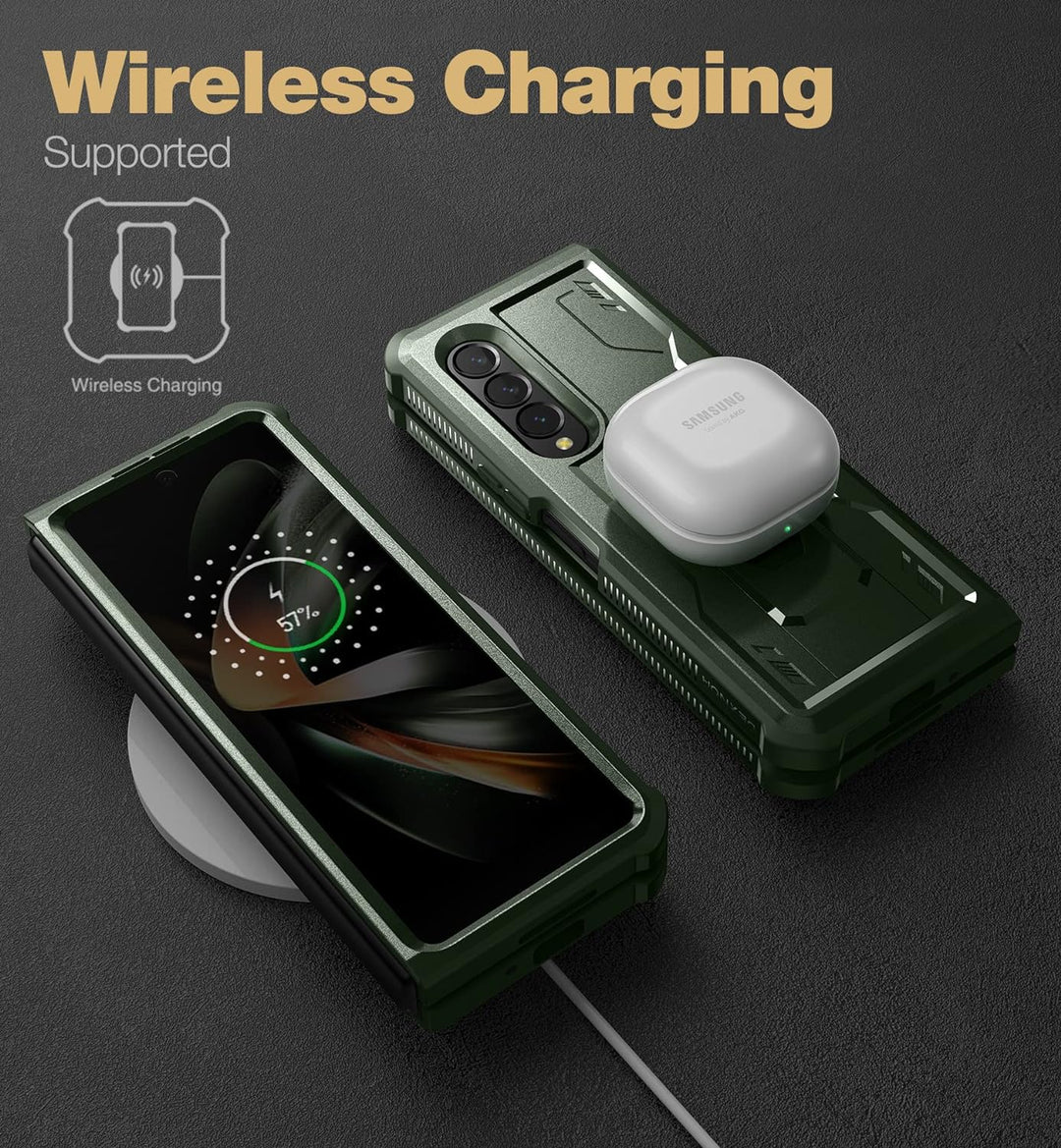 Dexnor für Samsung Galaxy Z Fold 4 5G Hülle, Full-Body Dual Layer Rugged Fall mit eingebautem Displa