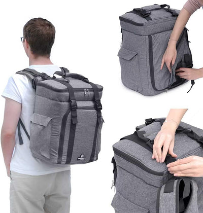 outdoorer Kühlrucksack Cool Butler 35 - Kühltaschenrucksack grau, grau