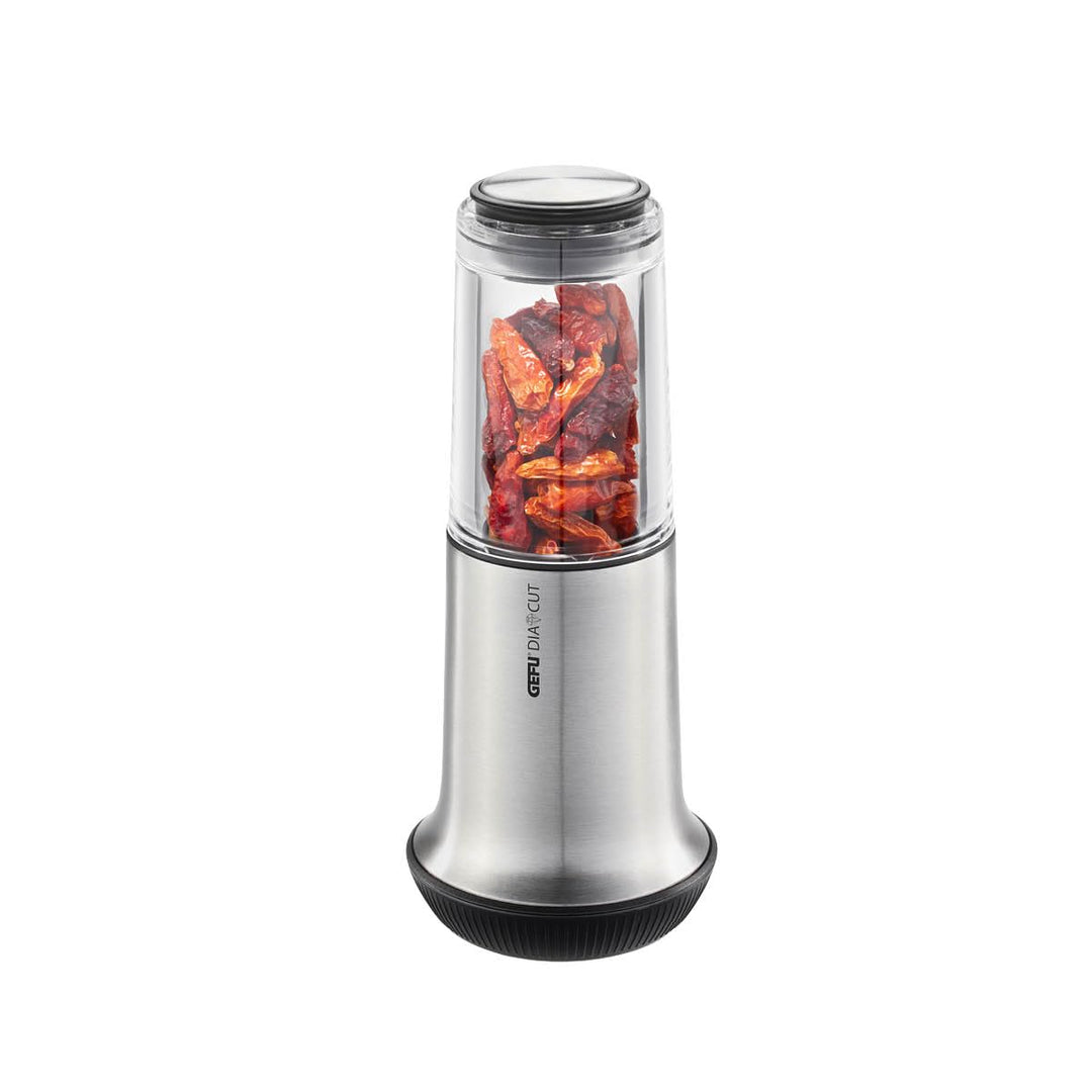 GEFU Chilischneider X-PLOSION - Chili Mühle & Gewürzschneider für Chilis und andere Gewürze - Schwar