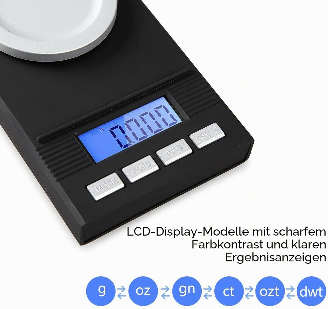 Feinwaage Milligramm Waage 50 X 0.001g Professionelle Digitale Milligramm Scale Taschenwaage Laborwa