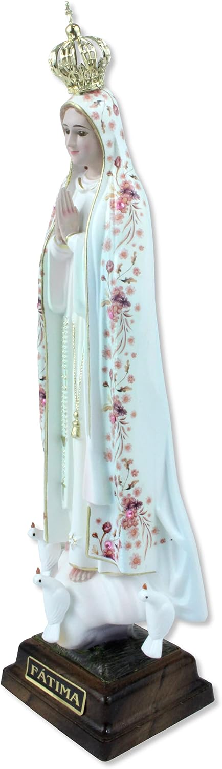 Proposte Religiose Statue Unserer Frau von Fatima aus Harz 27 cm - Augen aus Glas