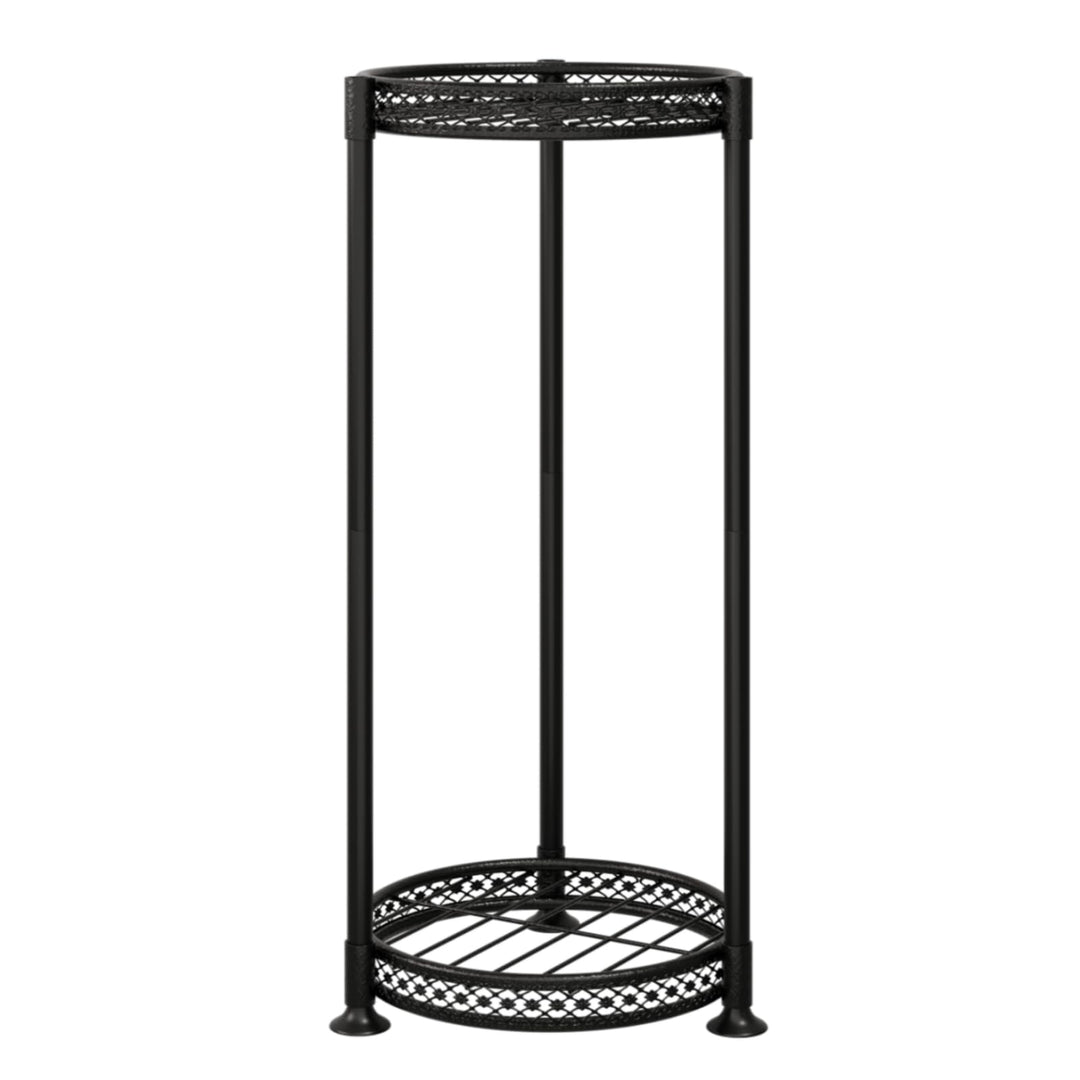 Bamworld Blumenständer Hoch Schwarz – Pflanzenständer aus Metall für Balkon & Wohnzimmer – Elegantes
