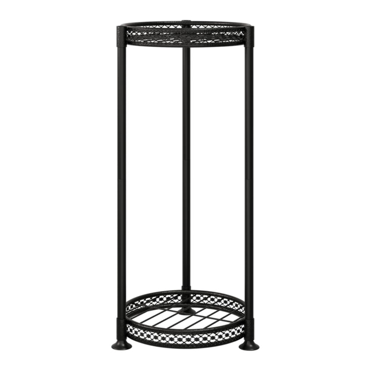 Bamworld Blumenständer Hoch Schwarz – Pflanzenständer aus Metall für Balkon & Wohnzimmer – Elegantes