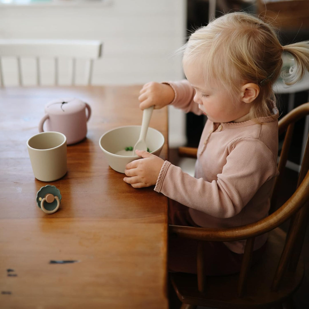 mushie Runde Essgeschirr-Schalen für Kinder | 2er-Set | Hergestellt in Dänemark | BPA-frei | Spülmas