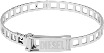 DIESEL Stack-Armband für Herren Edelstahl Silber, Silber