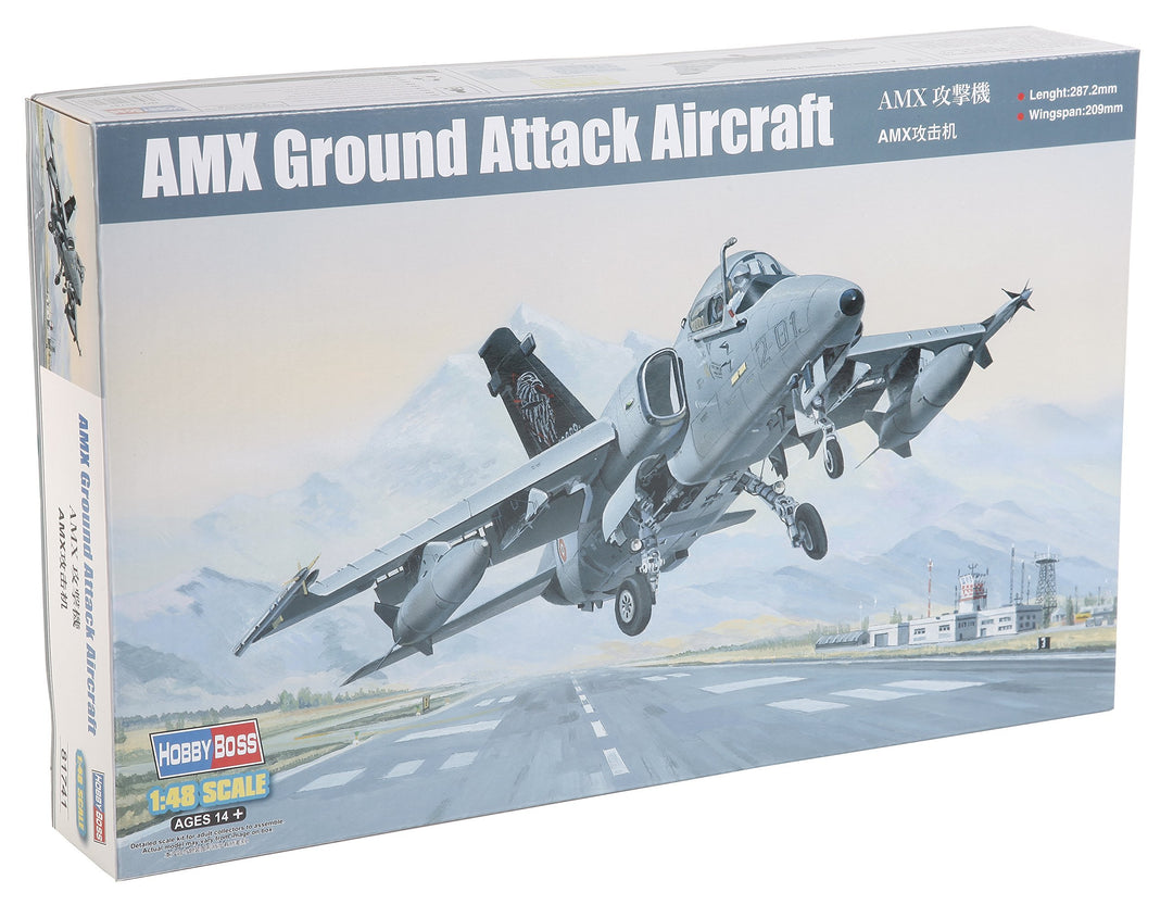 Hobby Boss 081741 1/48 AMX Ground Attack Aircraft Modellbausatz, verschieden, 1:48 Scale