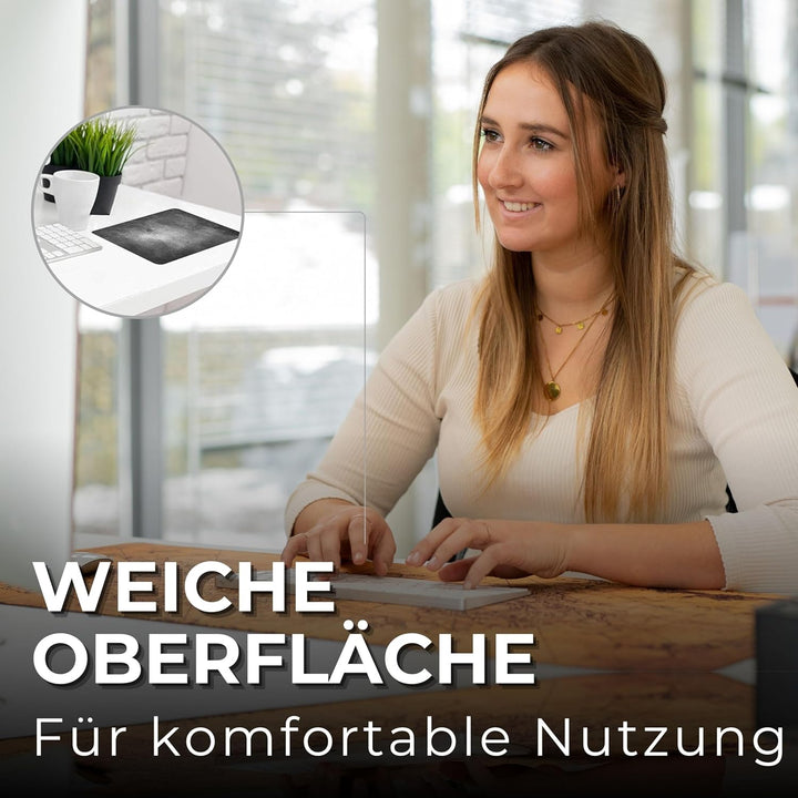 Silent Monsters Mauspad 320 x 270 mm Stoff Mousepad - Schwarz - Vernähter Rand, rutschfest & leise,