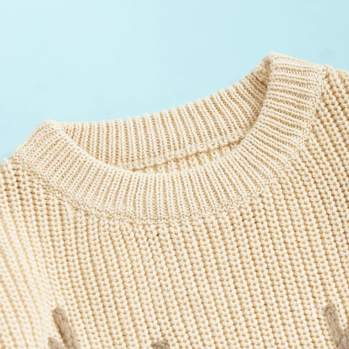L&ieserram Baby Jungen Mädchen Weihnachten Gestrickt Pullover Jumper Weihnachtspullover Neugeborenen