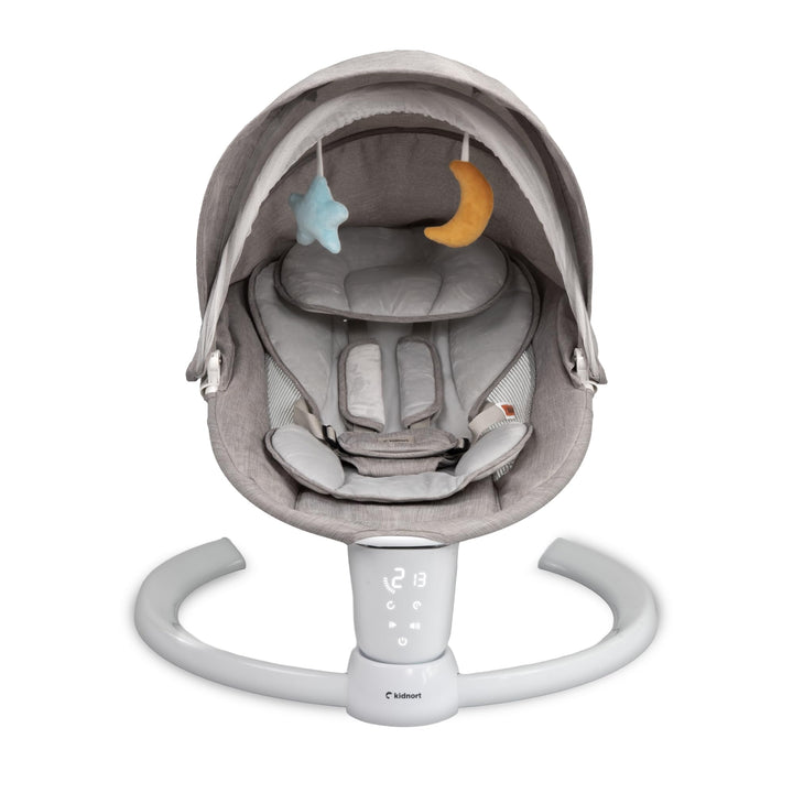 Drom Elektrische Babywippe für Kinder bis 9 kg, baby wippe mit Fernbedienung und Bluetooth, 5 Schauk