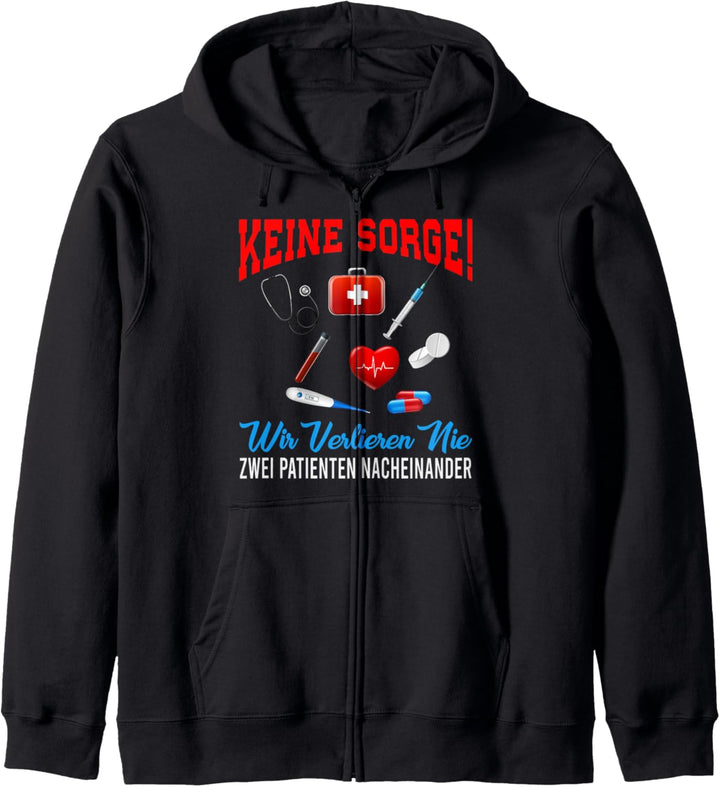 Nie zwei Patienten hintereinander Geschenk Arzt Kapuzenjacke