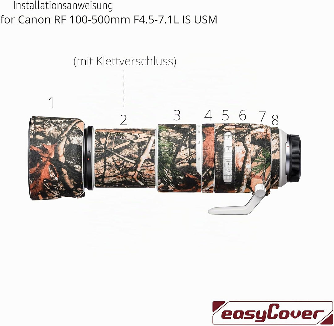 easyCover - Lens Oak - Objektivschutz - Schutz für Ihr Kameraobjektiv - Canon RF 100-500mm F4.5-7.1L