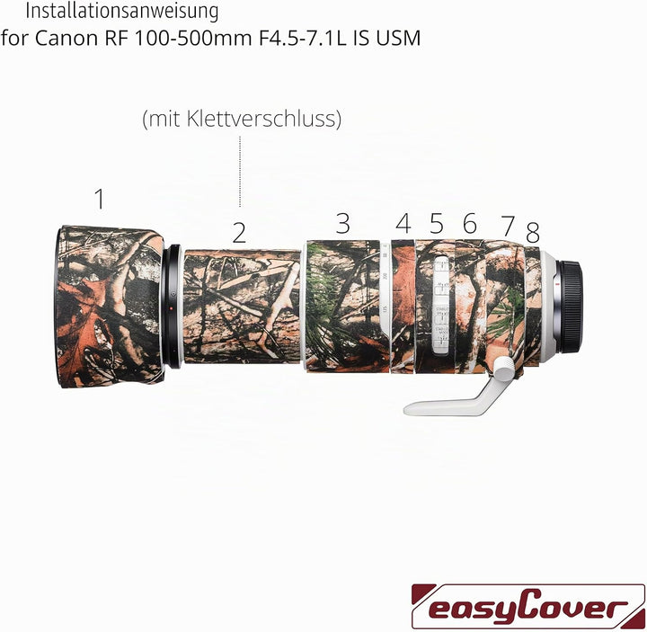 easyCover - Lens Oak - Objektivschutz - Schutz für Ihr Kameraobjektiv - Canon RF 100-500mm F4.5-7.1L