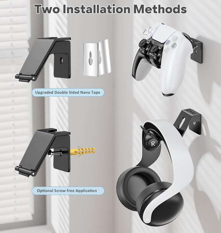 OIVO Controller Wandhalterung, Headset Halterung, Universal Controller Halter für PS3/PS4/PS5/Xbox/P