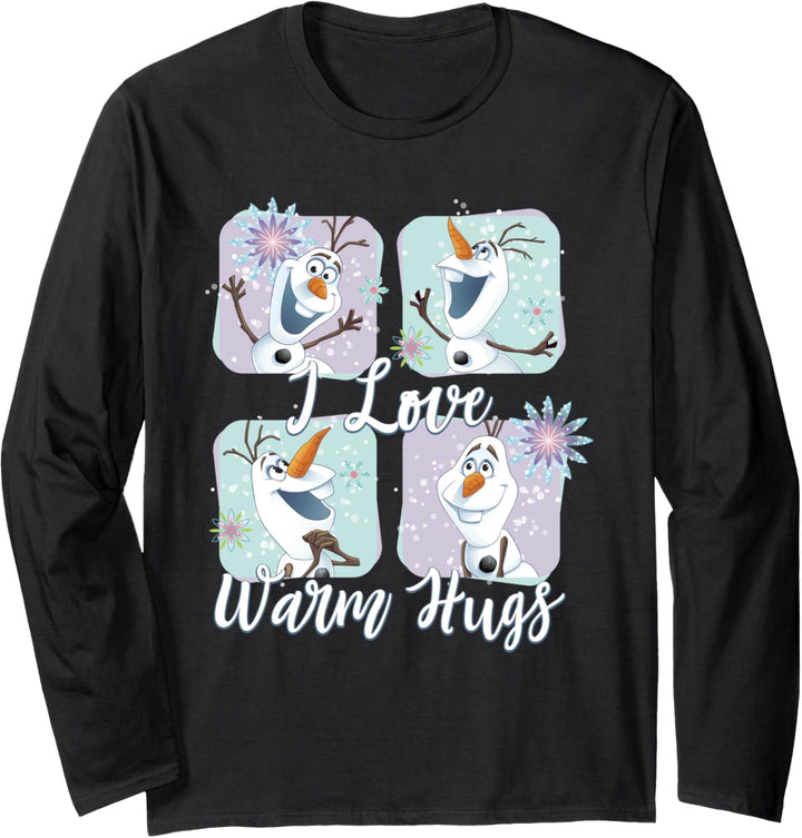 Disney Frozen Olaf Love Warm Hugs Colorful Langarmshirt