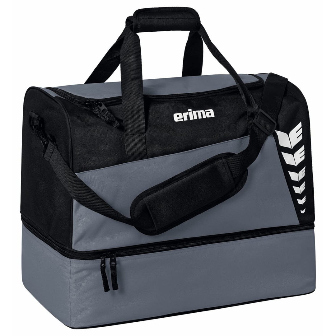 Erima Unisex Six Wings Sporttasche mit Bodenfach L Slate Grey/Schwarz, L Slate Grey/Schwarz