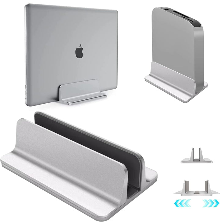 Vertikaler Laptop Ständer, Aluminium Büro Verstellbarer Notebook Ständer, Verstellbarer Dock-Grösse