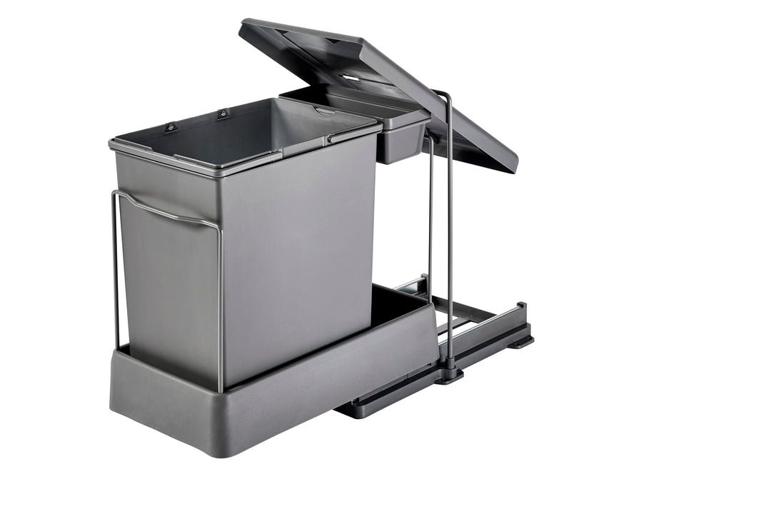 Ausziehbarer SMART Einbaumülleimer, Abfalleimer, Mülleimer „Müllomatic ECO 1“ mit automatischem Ausz