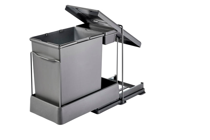 Ausziehbarer SMART Einbaumülleimer, Abfalleimer, Mülleimer „Müllomatic ECO 1“ mit automatischem Ausz