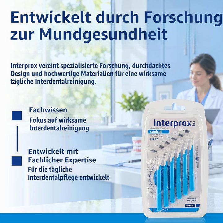 3x Interprox plus Interdentalbürsten blau conical 6er Pack (3x 6er Pack) Blau 2 stück (3er Pack), Bl