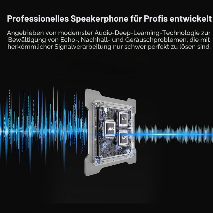 Nuroum A35 Konferenzlautsprecher und Mikrofon, AI-Powered Noise Cancelling, 32kHZ 13ft Voice Pickup/